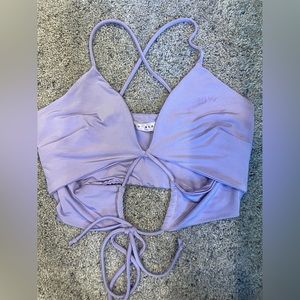 Purple crop top
